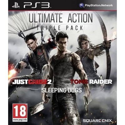 Ultimate Action Triple Pack (Just Cause 2, Sleeping Dogs, Tomb Raider) [PS3, английская версия]
